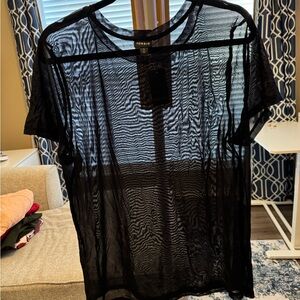 Torrid Black Mesh Tee